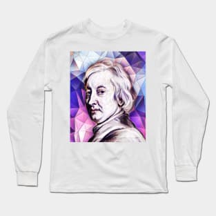 John Dryden Pink Portrait | John Dryden Artwork 8 Long Sleeve T-Shirt